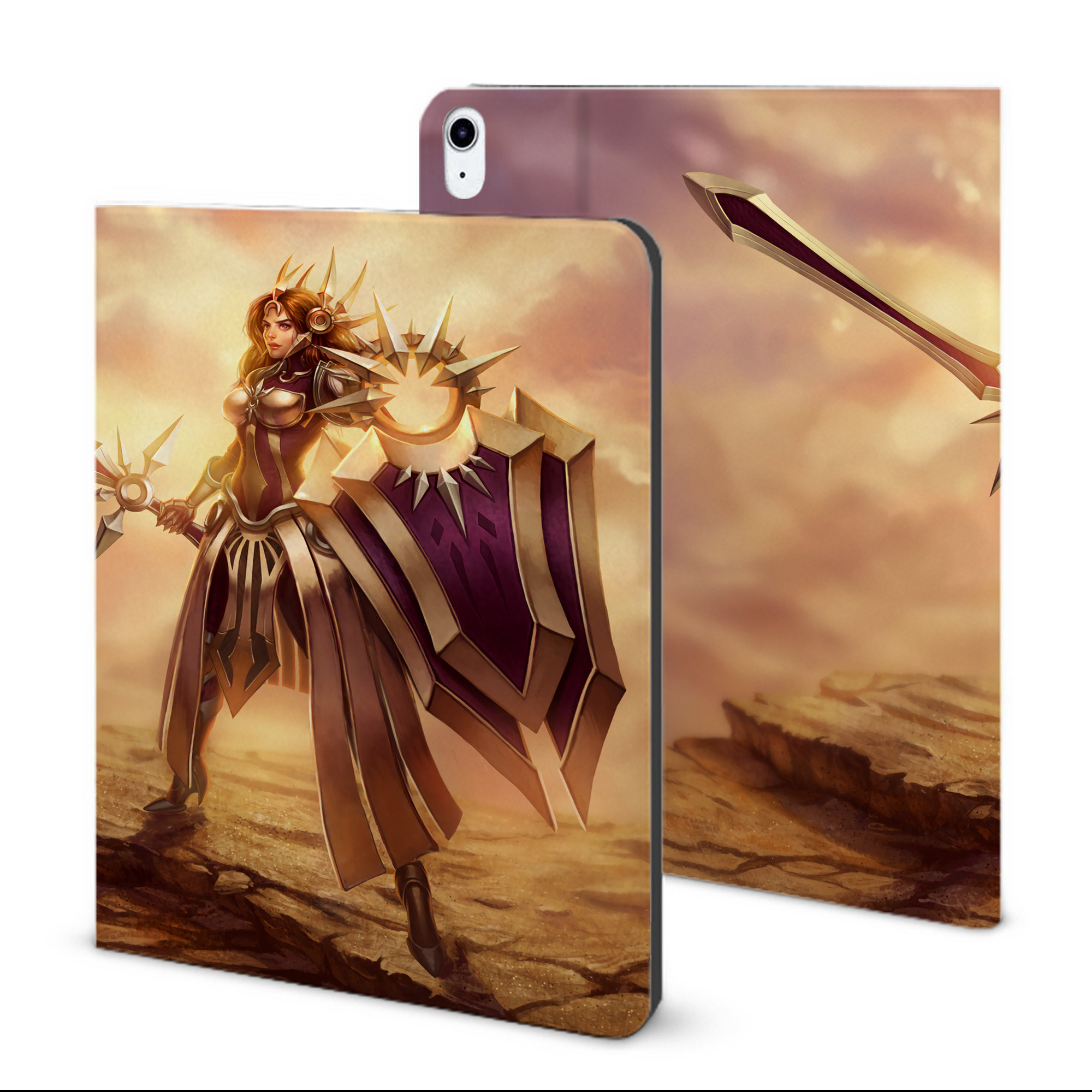 （画像用） リーグ・オブ・レジェンド League of Legends LOL IPad ケース ブック型 PUレザー TPU 耐衝撃 軽量 薄型 ペン収納なし 全面保護 IPad 各モデル対応